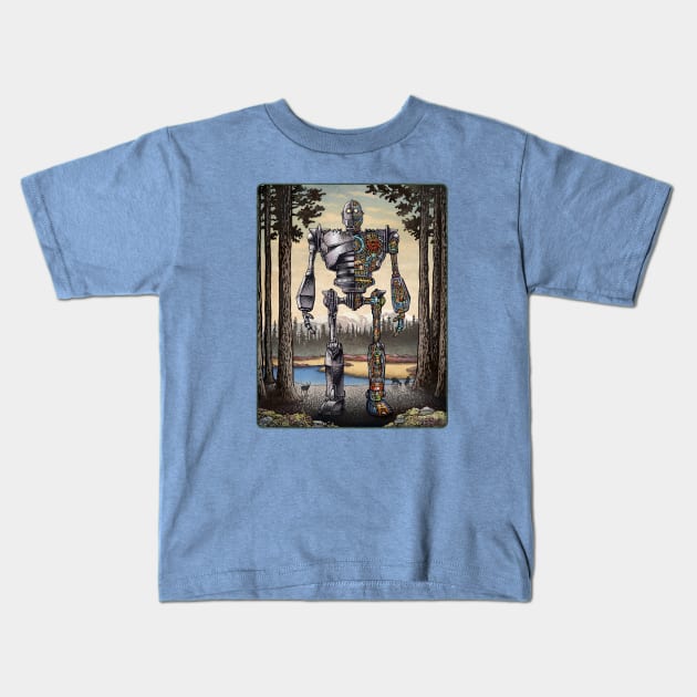 Iron Giant Cutaway Kids T-Shirt by ChetArt